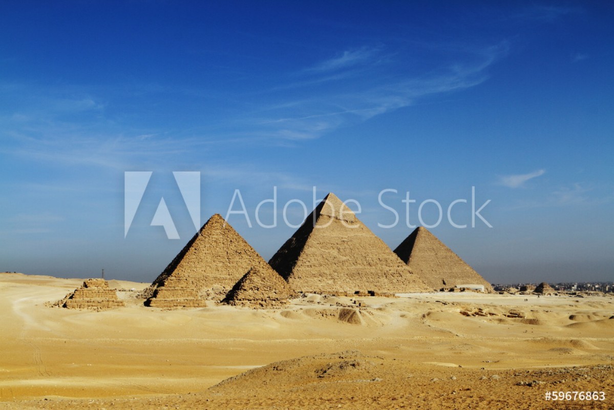 Die Pyramiden von Gizeh de Wallmural | Wallpassion
